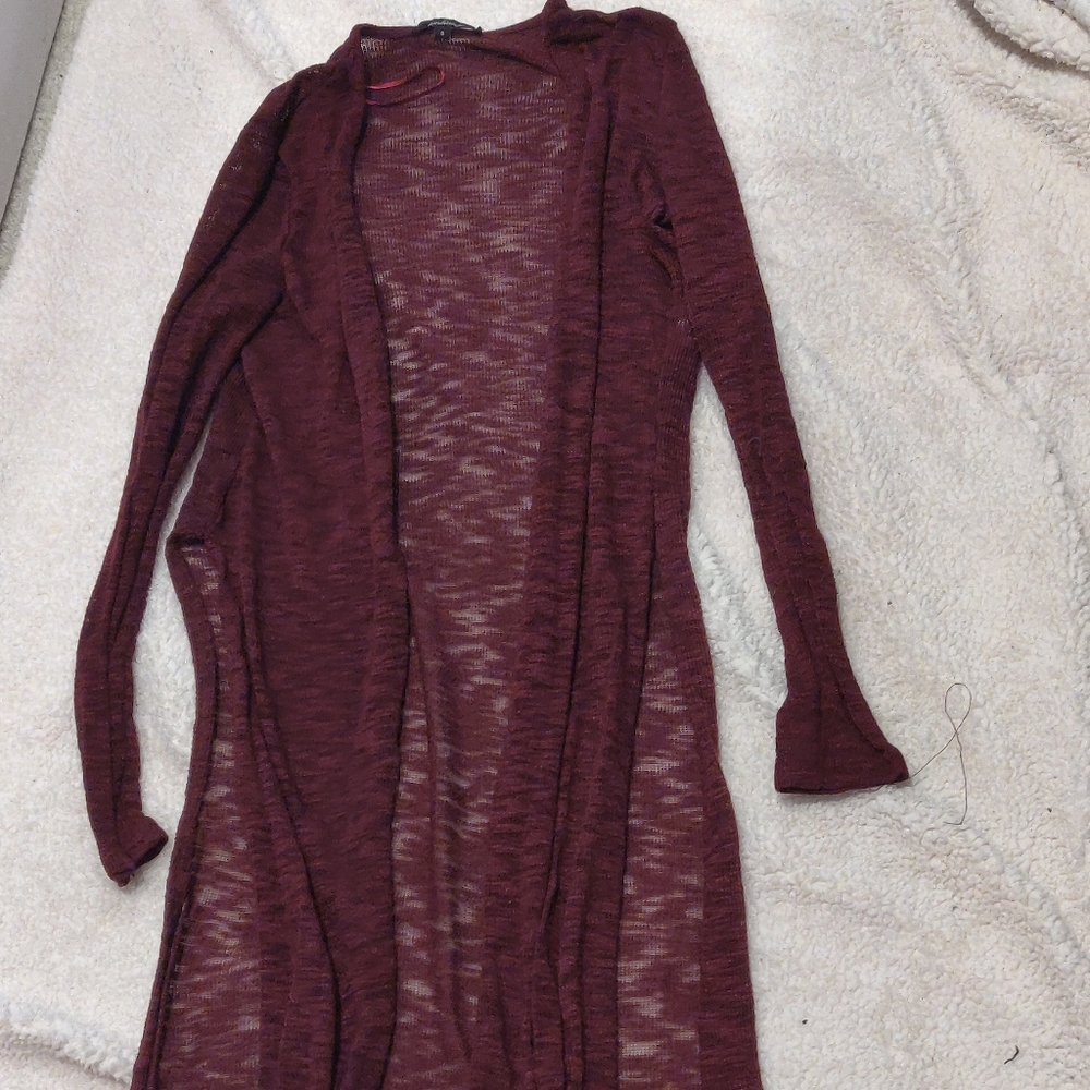 Red Long Cardigan Sweater